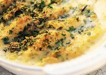 Parmesangratinerad plattfisk