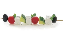 Grekisk sallad på en pinne