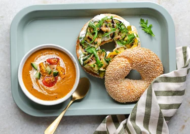 Herby Courgette Arla LactoFREE Cream Cheese Bagel