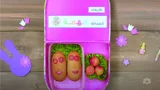 Smiley Samoun Lunchbox with Puck Cheese Triangles