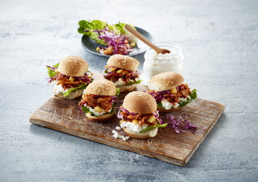 Sliders med pulled chicken
