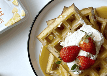 Gofres de Arla Queso de untar Piña