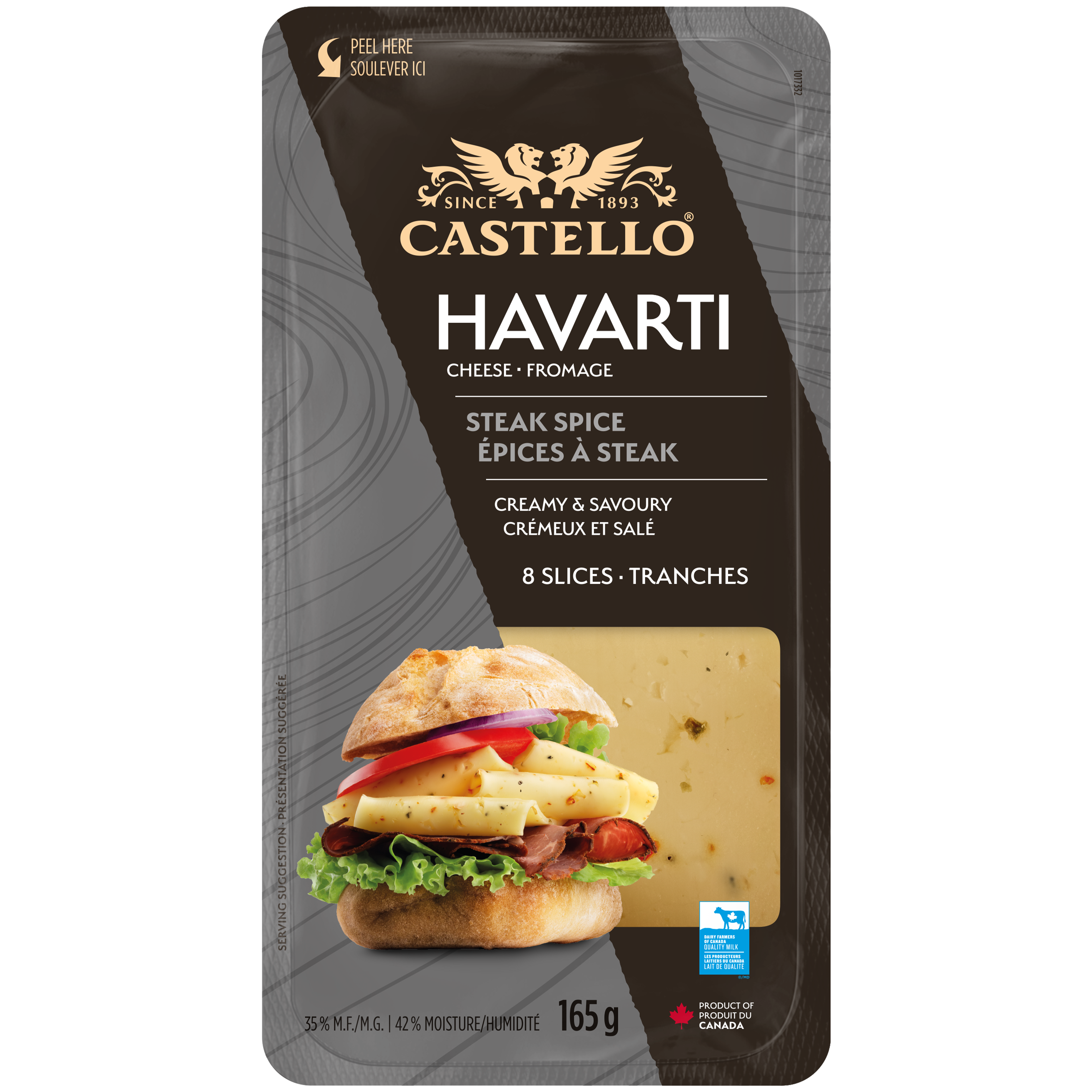 Fromage havarti aux épices pour bifteck Castello® en tranches