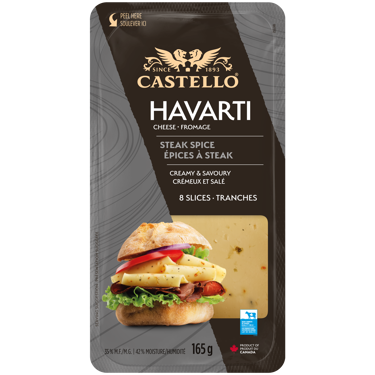 Fromage havarti aux épices pour bifteck Castello® en tranches