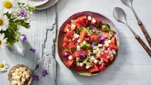 Watermeloensalade met munt
