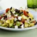 Ljummen pastasallad med salladstopping