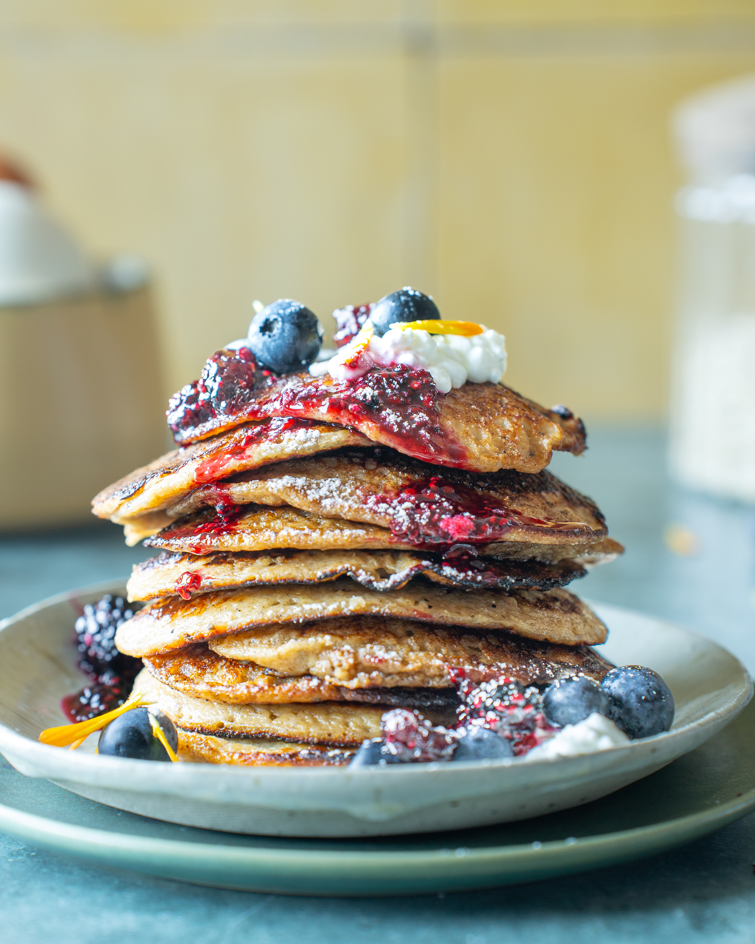 Pandekager med hytteost