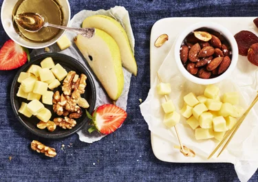 Ostplock med frukt