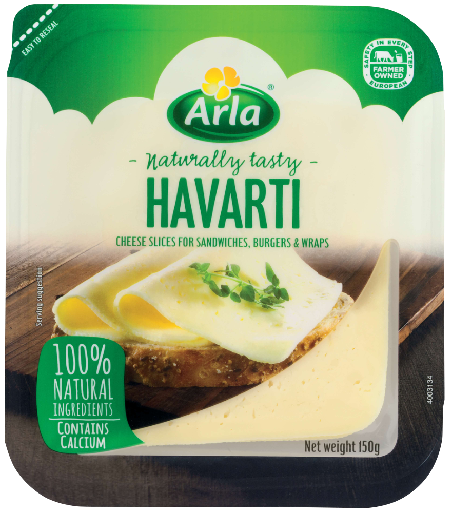 Arla® Natural Havarti Cheese Slices 150g