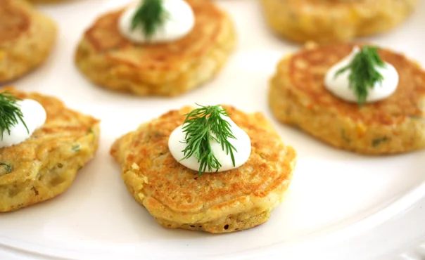 Havarti Dill corn cakes