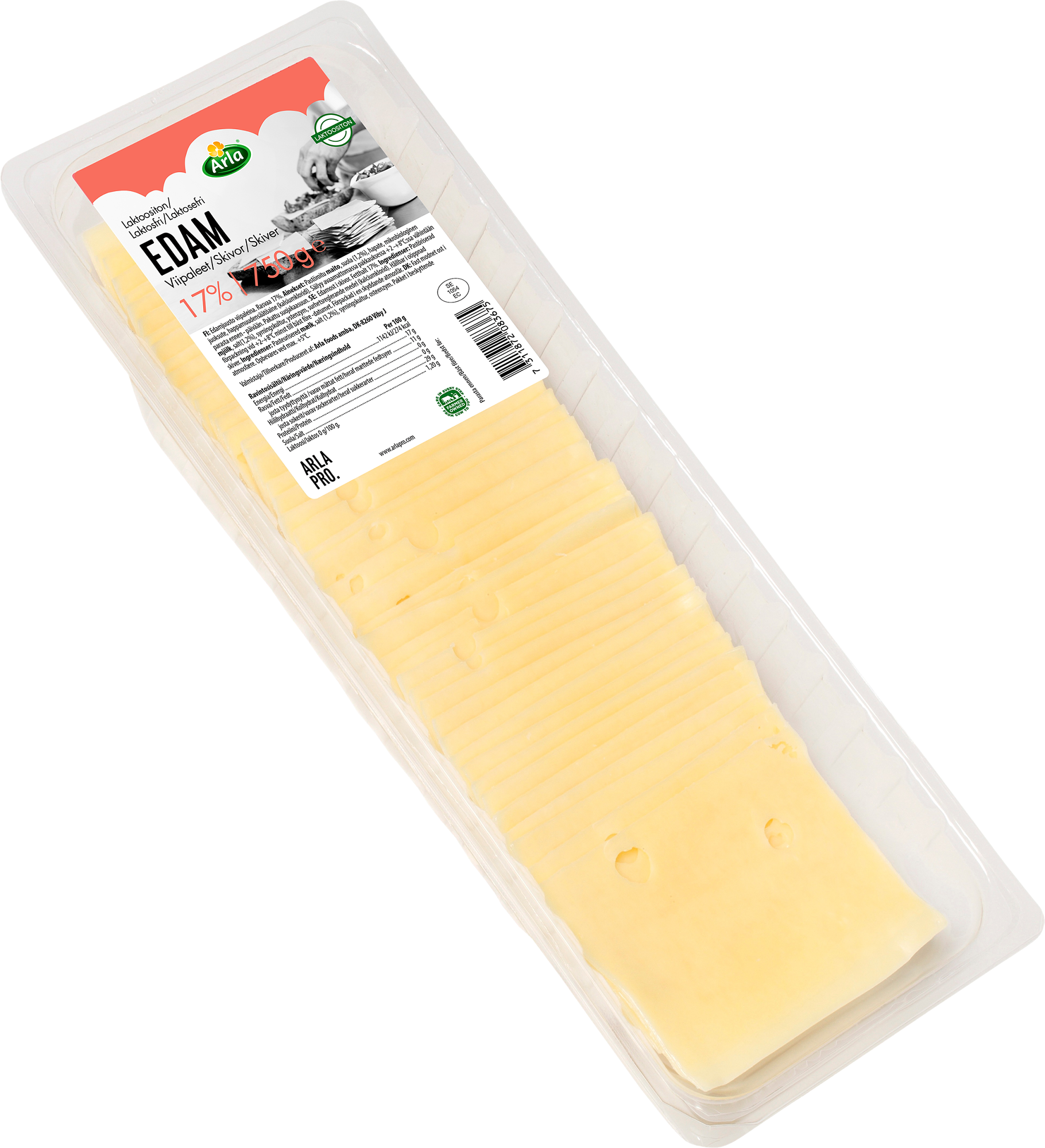 Arla Pro edamviipale 17% 750g