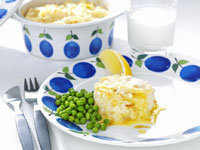 Bohusländsk fiskpudding med brynt smör