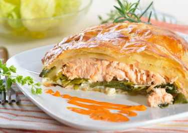 Salmon in Filo Pastry