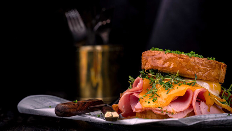 Croissant Breakfast Burger