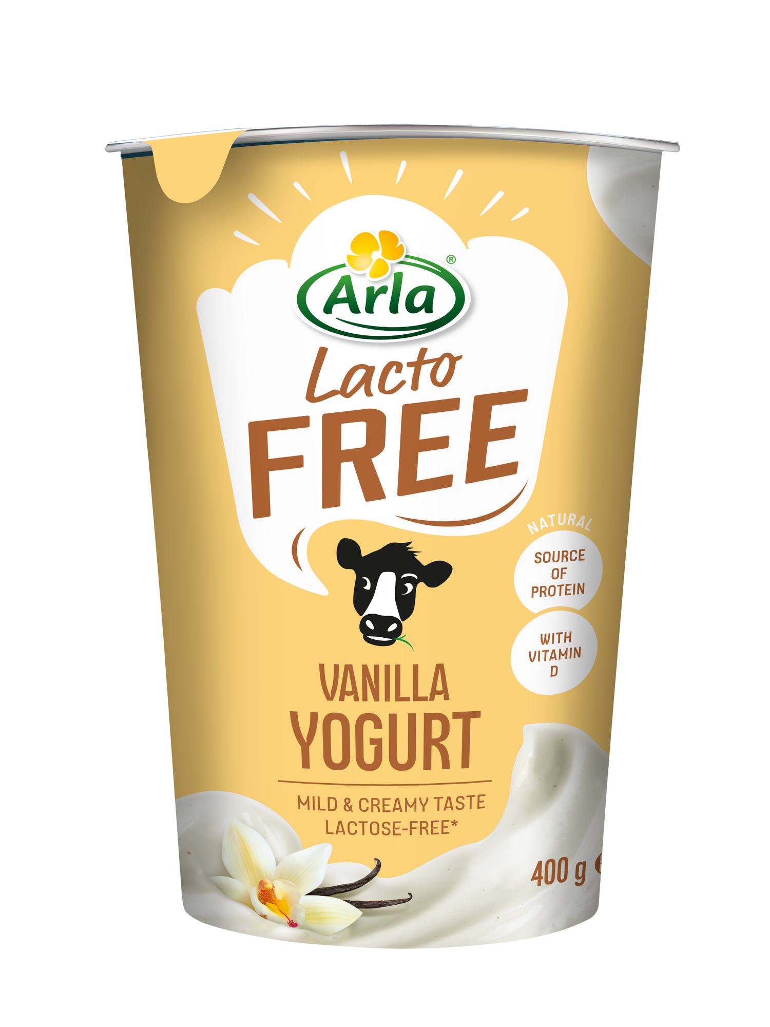 Lactosevrije yoghurt vanille 400 g