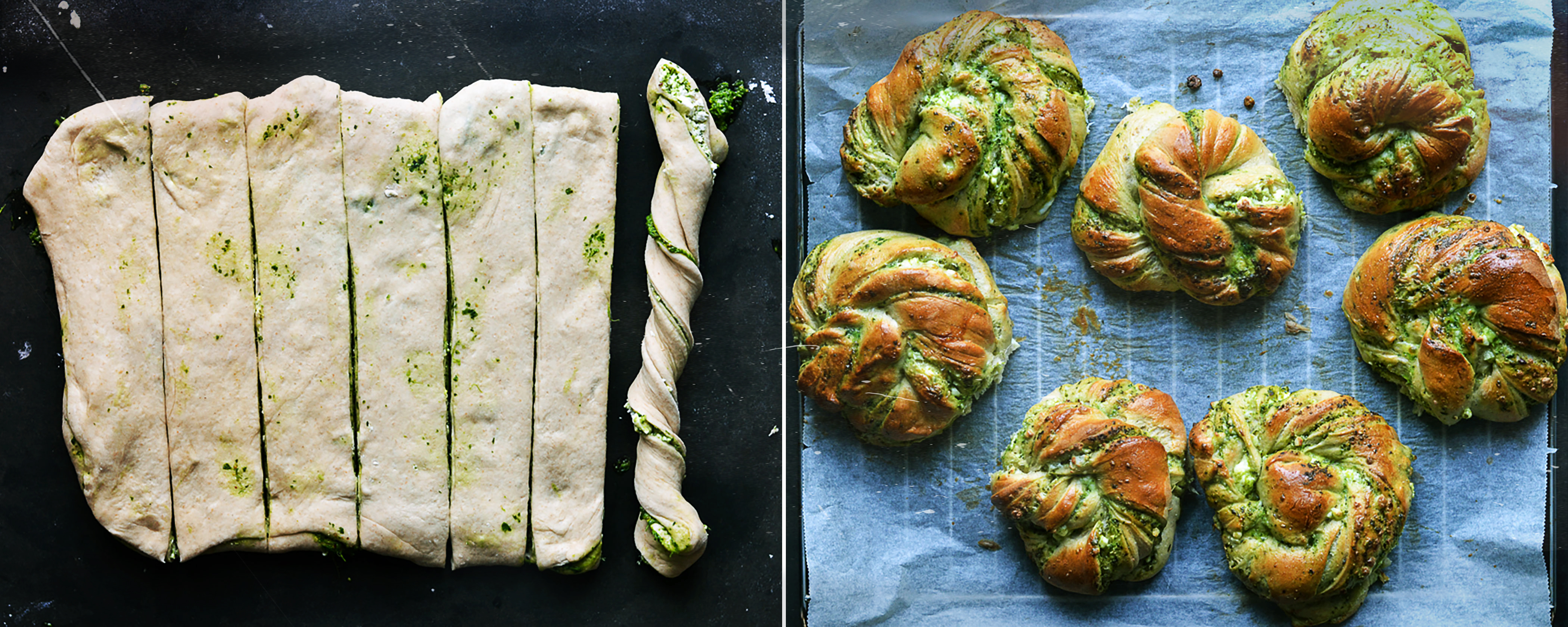 Pesto-Brötchen Rezept | Arla - Rezept