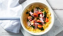 Omelet met kaas en ham