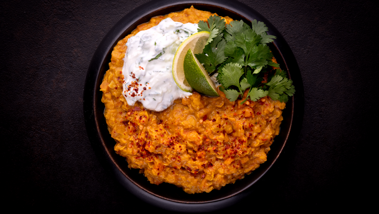 Dhal med skyr-raita
