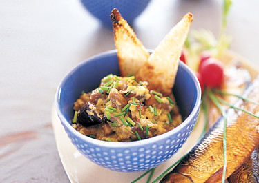 Svampröra med gräslök