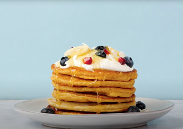 Blueberry and Banana Protein Pancakes