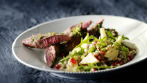 Lammemørbrad og perlespeltsalat
