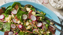 Italiaanse salade met lactosevrije dressing