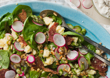 Italiaanse salade met lactosevrije dressing