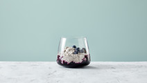 Lactose-free blueberry chia pudding 
