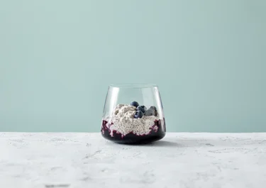 Lactose-free blueberry chia pudding