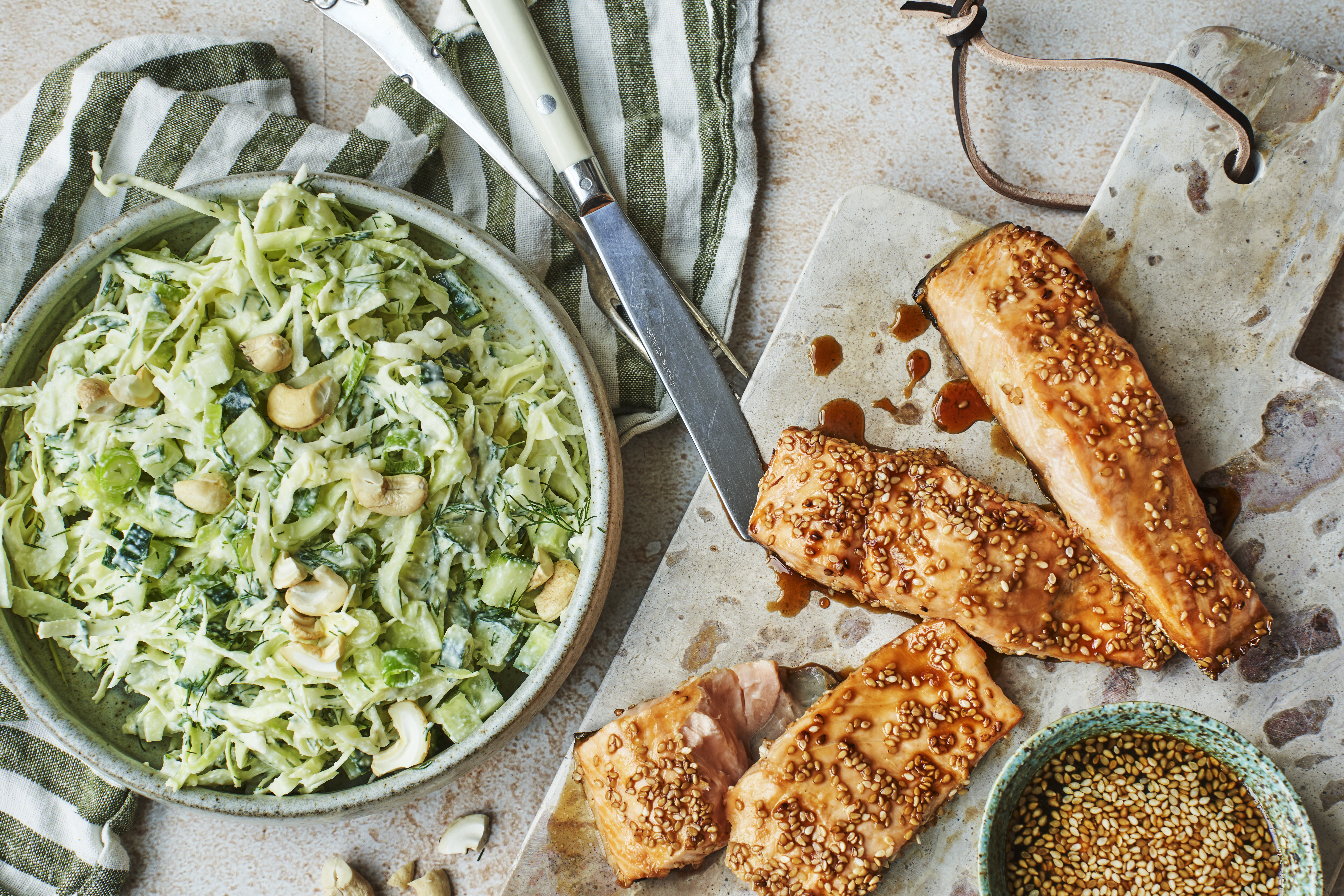 Lachs aus der Heißluftfritteuse mit Sojasauce