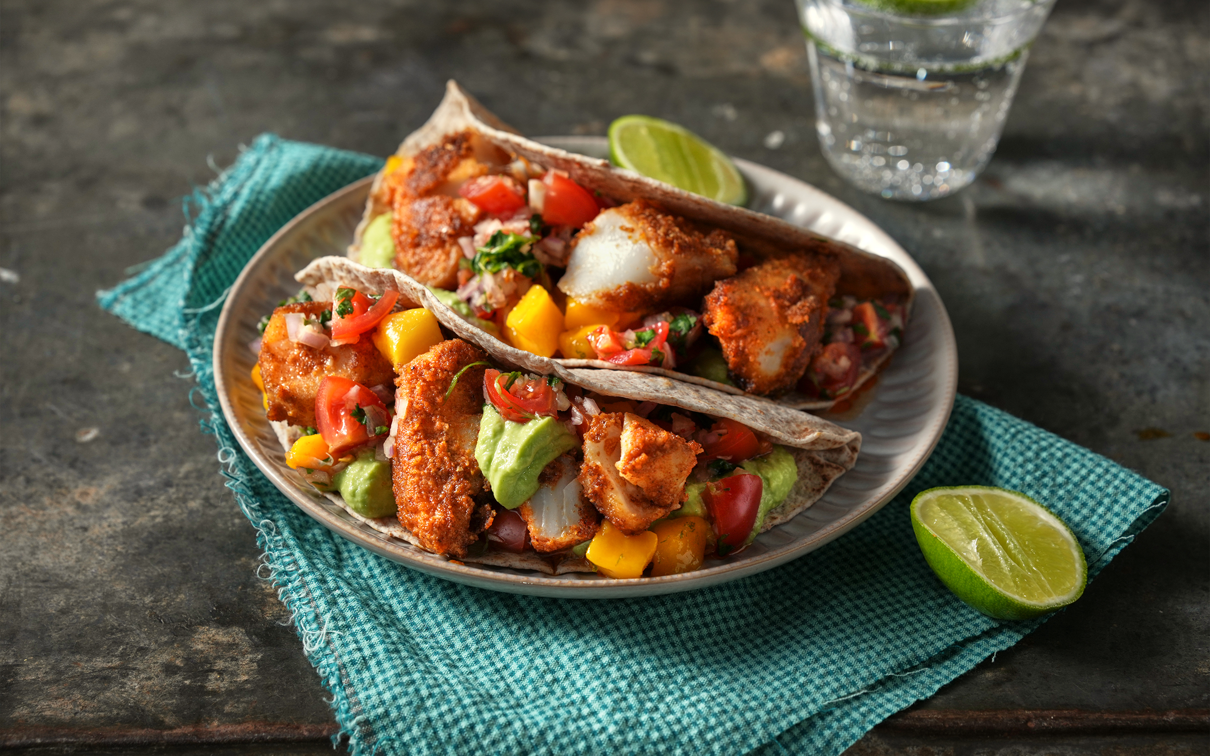 Kryddiga fisktacos med mangosalsa