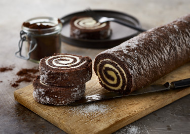 Chokoladeroulade med smørcreme
