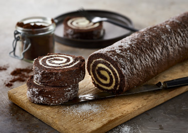 Chokoladeroulade med smørcreme