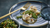 Grillede kammuslinger