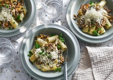 Pasta met cantharellen