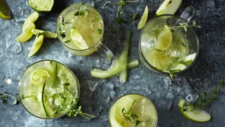 Greengardenjuice med äpple och gurka