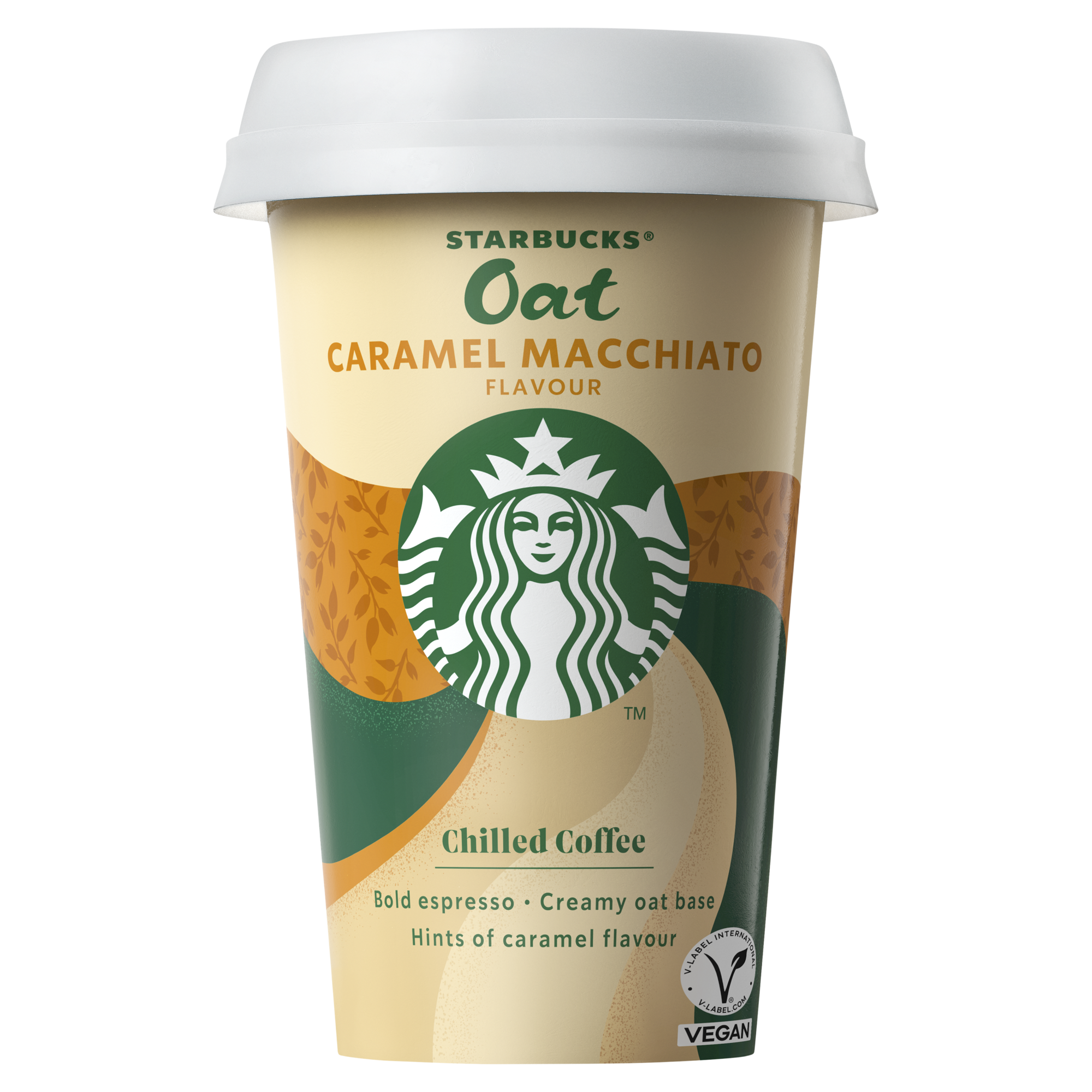 Starbucks Oat Caramel Macchiato Flavour Chilled Coffee 220ml