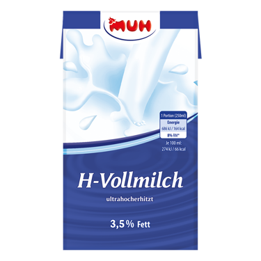 H-Milch 3,5% Fett ohne Verschluss