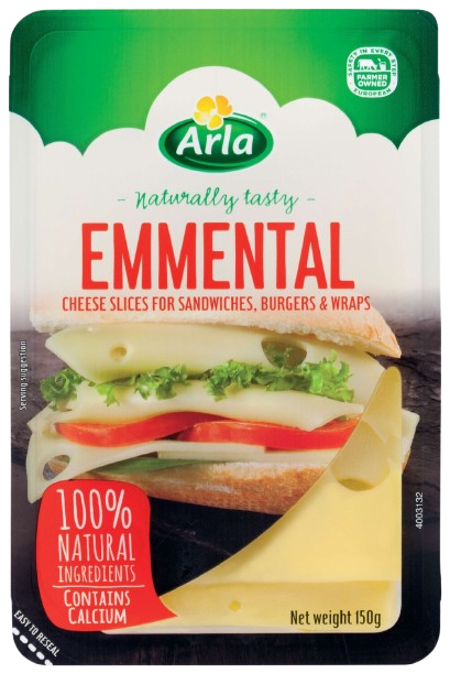 Arla® Natural Emmental Cheese Slices 150g