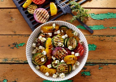 Grillede grøntsager med hvidløg og timian