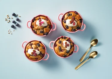 Baked oats med blåbær