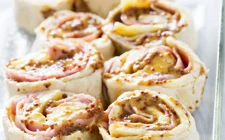 Ham and Havarti roll-ups