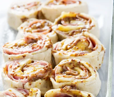 Ham and Havarti roll-ups