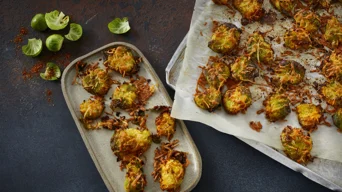 Smashed brusesels sprouts