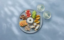 Exotic fruit platter with cream cheese ring
