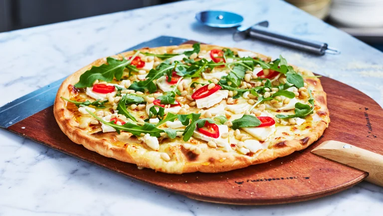 White Pizza With Goat Cheese & Hot Honey