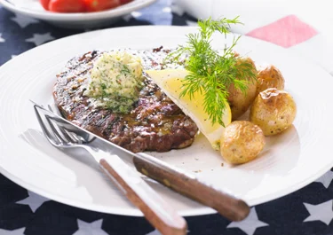Grillad steak med dillpestosmör