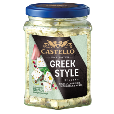 Castello® Marinated Greek Style Cheese in oil with Garlic and Herbs