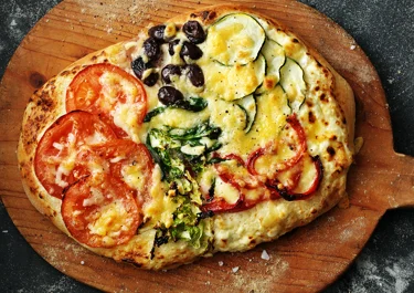 Pizza bianca vegetariana