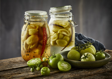 Syltede grønne tomater